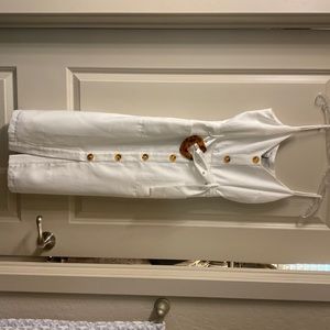 White Pencil dress with Tortoise detailing